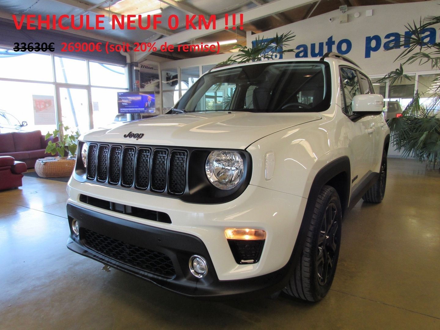 Véhicule d'occasion JEEP RENEGADE 1.0 TURBO 120 LIMITED NEUF + 3530 EUROS D'OPTIONS - 20%